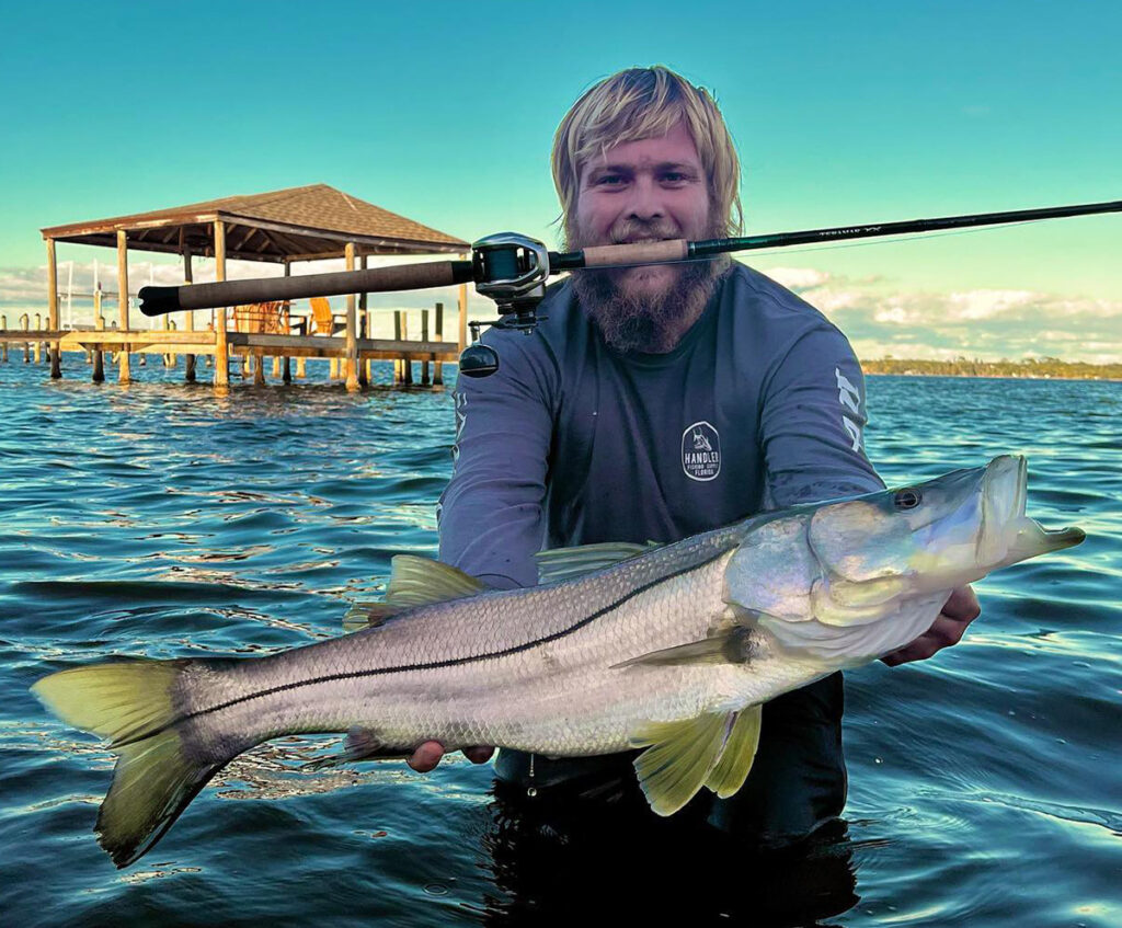 Andrew Denick with a Snook in the St. Sebastian River