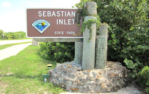 Sebastian Inlet State Park entrance near A1A.