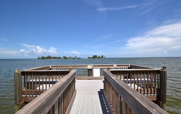 A pier located next to Indian River Drive in Sebastian.