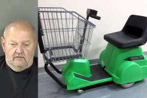Sebastian River Medical center calls police after man drove in on a Publix motorized shopping cart.
