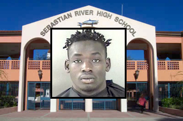 Sebastian River High School player Jama Riggins Jr appears in court today.