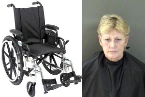 Woman hit wheelchair-bound woman in the face with computer charger in Vero Beach.