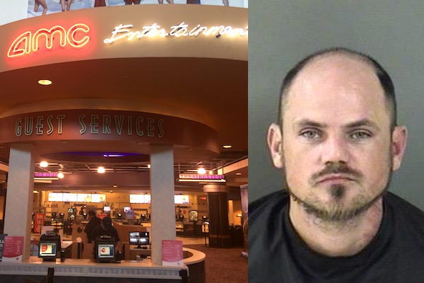 Vero Beach patrons complain to AMC staff about an intoxicated man harassing them during movie.