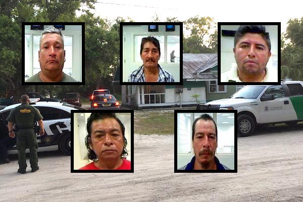Two Border Patrol agents and four officers of the Fellsmere Police Department located the men at two addresses in Fellsmere.