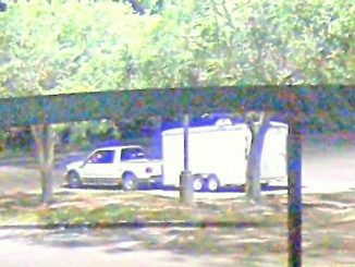 Two suspects steal a band trailer belonging to the Sebastian River High School.