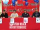 Drake Rodriguez, Marcus Lantier, Garrette Cooper, and Harrison Wood signed letters of intent at Vero Beach High School.