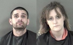 Couple found with drugs and child in vehicle at Vero Beach lot.