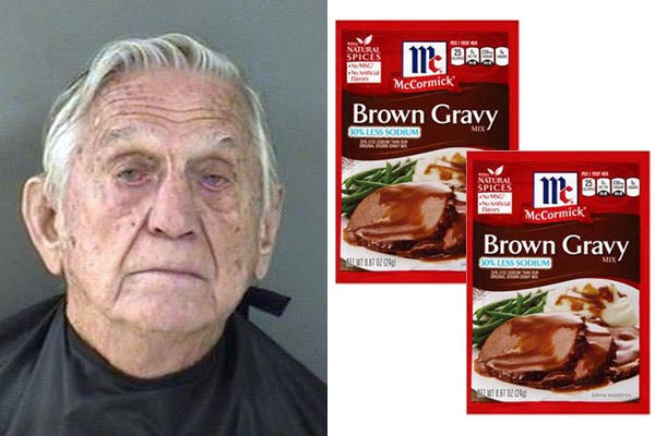 Man runs out of gravy at home, so he steals it from the Walmart store in Vero Beach.