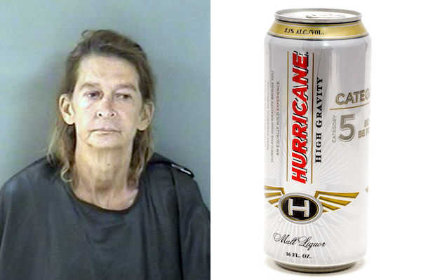 Woman asks police for a drink, buys beer and drinks it in front of officers in Vero Beach.