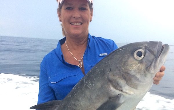 Sharon Kartrude Pryel recently caught the state record for horse-eye jack with this 26-pounder.