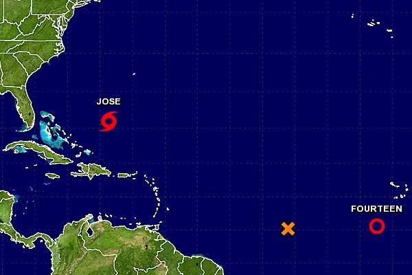 Three disturbances in the Atlantic during a very busy hurricane season.