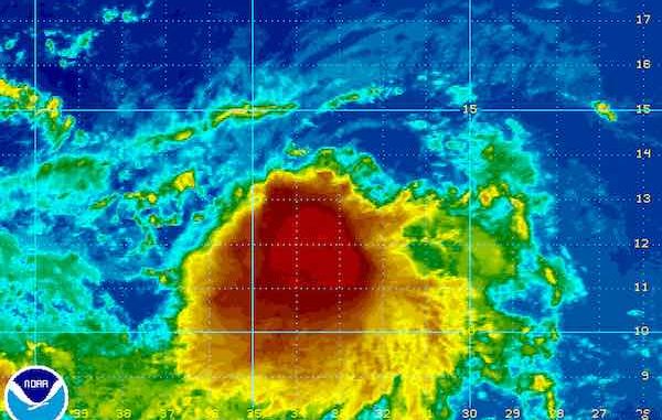 Tropical Storm Lee formed Saturday in the Atlantic Ocean.