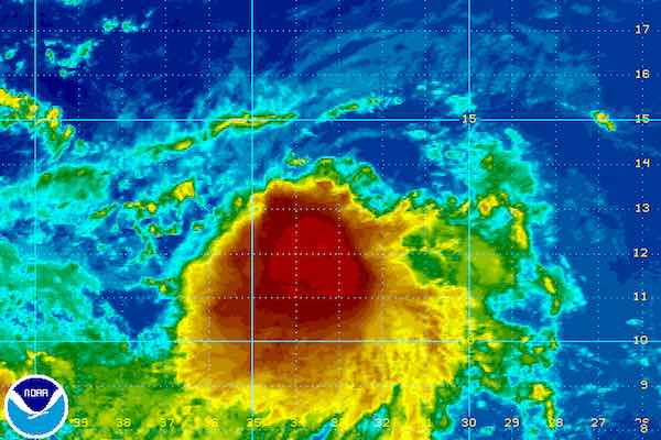 Tropical Storm Lee formed Saturday in the Atlantic Ocean.