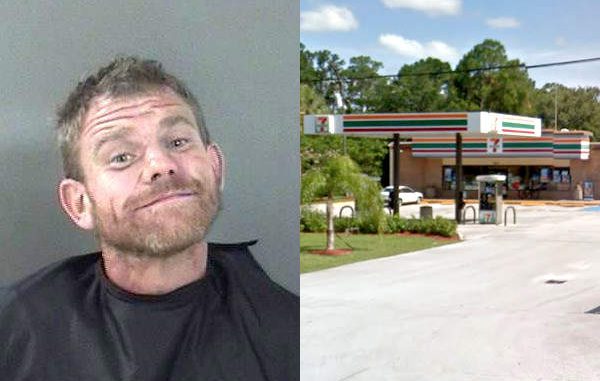 A man tells police in Vero Beach that he's too drunk to fight after starting a disturbance inside the 7-Eleven.