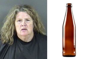 Vero Beach woman strikes boyfriend with beer bottle when he doesn't come to dinner.