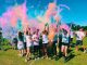 Sebastian River Middle School students participate in its 5k choir color run.