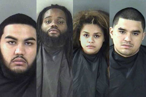 Four people arrested in Vero Beach at the Indian River Mall after trying to pass counterfeit $100 bills.