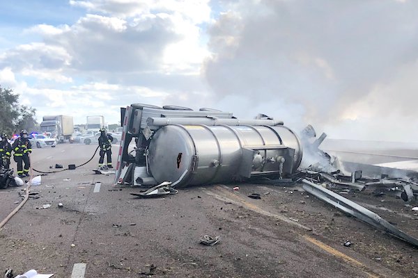 A Tampa man died in a fiery crash that kept I-95 closed for almost 4 hours Wednesday.