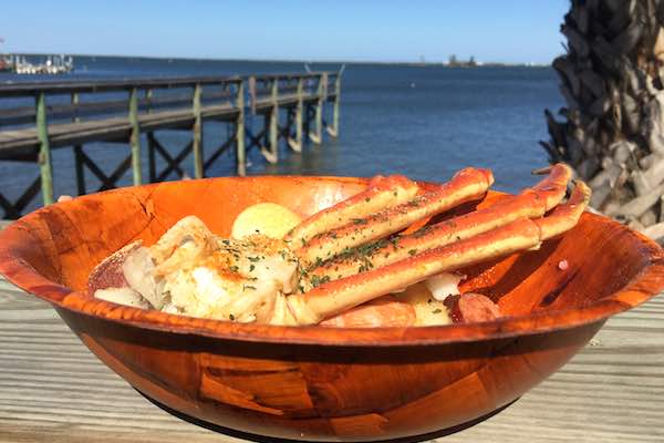 Crab Stop of Sebastian has a Snow Crab Snack Pack that comes in a bowl for $15.95. Highly recommended if you like crab legs.