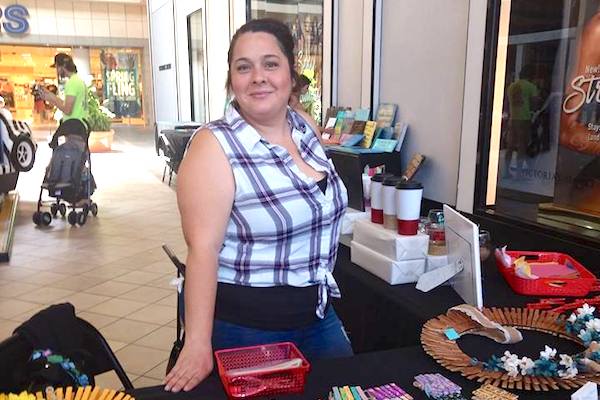 Andrea Lopez of "Pinning Memories" at the Artisans at the Mall event in March.