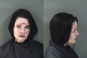 A Sebastian woman who has a tattoo on her lower back that declares "Only I can judge me" is back behind bars.