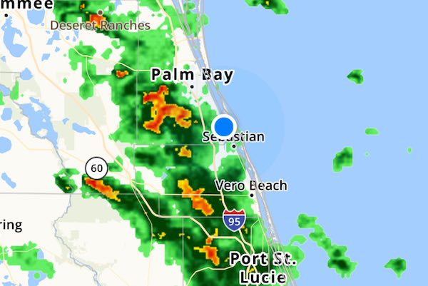 Sebastian, Fellsmere, and Vero Beach will have more rain this week.