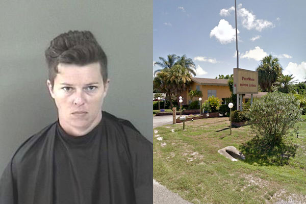 Deputies arrest a woman on a charge of Battery Domestic Violence in Sebastian, Florida.