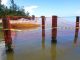 The state has removed a small dock built on an island near Sebastian.