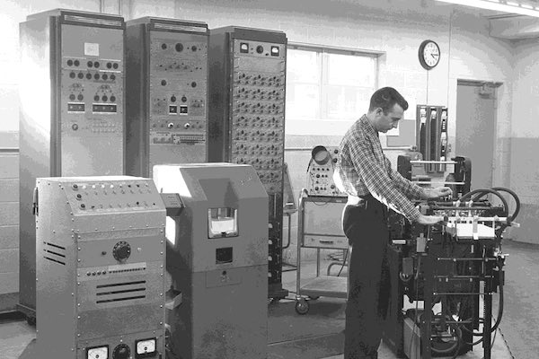 Project Talent MRC Scanner - John V. McMillin II, Project Engineer, circa 1960.