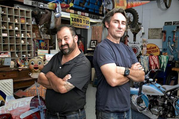 Mike and Frank from the American Pickers TV show looking for leads in Sebastian and Vero Beach, Florida.