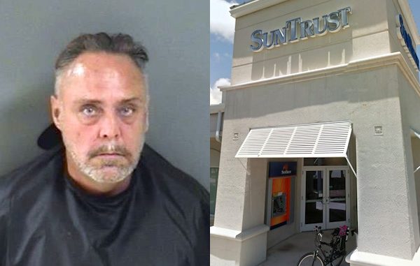 Man tries to cash stolen check at Suntrust Bank in Sebastian, Florida.