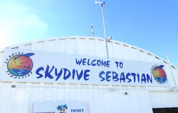 A skydiver at the Sebastian Municipal Airport was rushed to a hospital Monday.