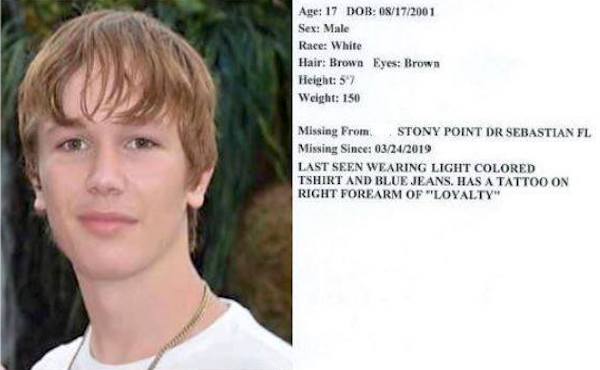Police are asking for help in finding Tommy James York, 17, who is an endangered runaway in Sebastian, Florida.
