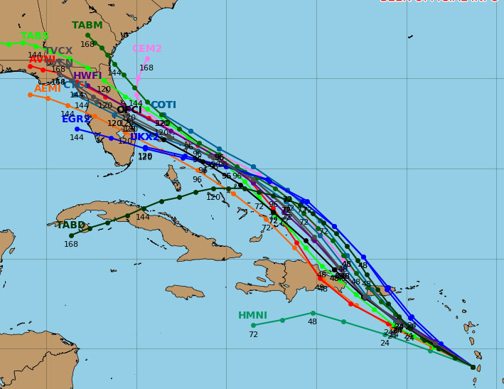 Tropical Storm Dorian Spaghetti Models