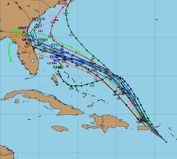 Hurricane Dorian Spaghetti Models