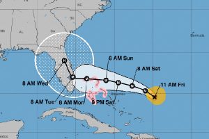 Hurricane Dorian cone of uncertainty.