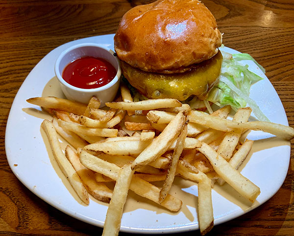 Grass-fed Burger with Cheddar Cheese