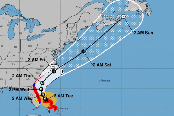 Hurricane Dorian spares Sebastian, Florida.