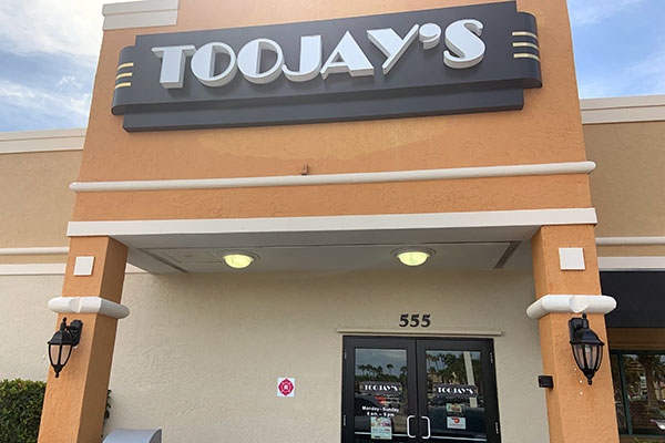 TooJay's lunch review in Vero Beach, Florida.