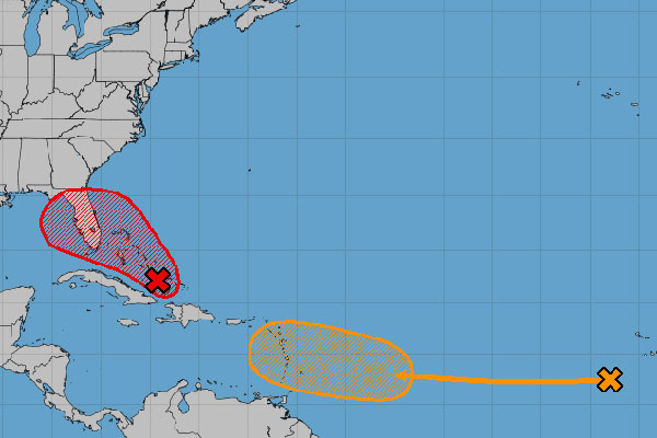 We are monitoring two tropical disturbances.