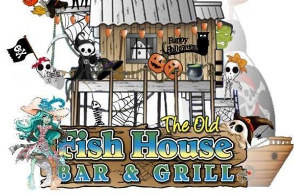 The Old Fish House Halloween costume party in Grant, Florida.