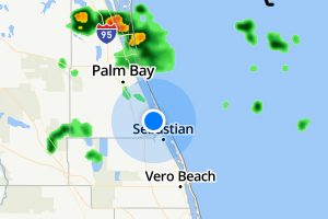 Rain this week in Sebastian, Florida.