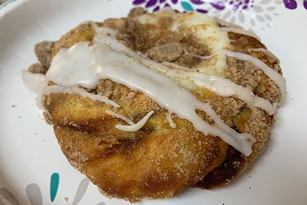 A stale cheese Danish at Holy Cannoli in Barefoot Bay, Florida.