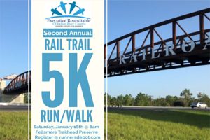 The Executive Roundtable of Indian River County will host the Rail Trail 5K Run/Walk in Fellsmere, Florida.