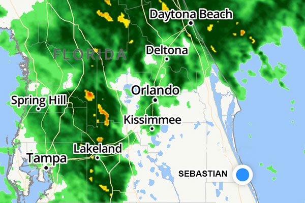 Severe weather coming to Sebastian, Florida.