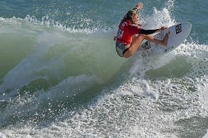 Sebastian Inlet surfing report. Ava McGowan seen here on a Gas Pedal Redux board made by Gorkin.