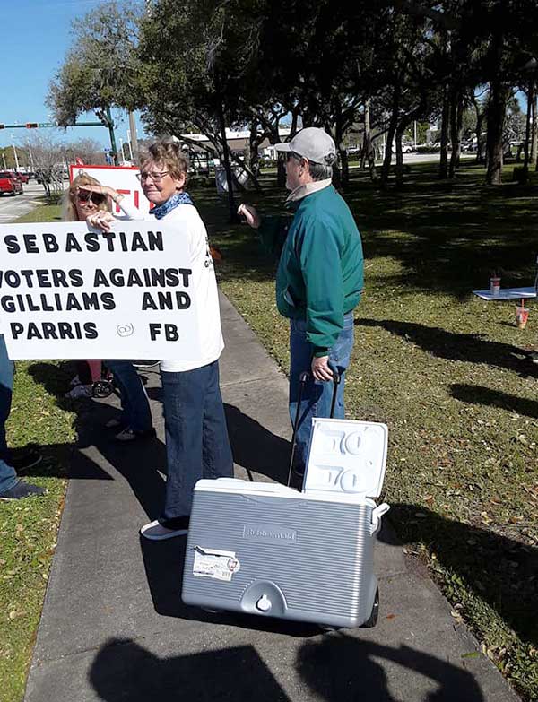 Damien Gilliams confronts voters who want him recalled.