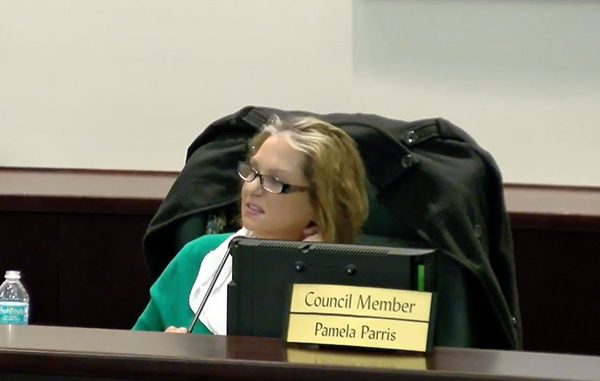 City of Sebastian councilwoman Pamela Parris is at it again.
