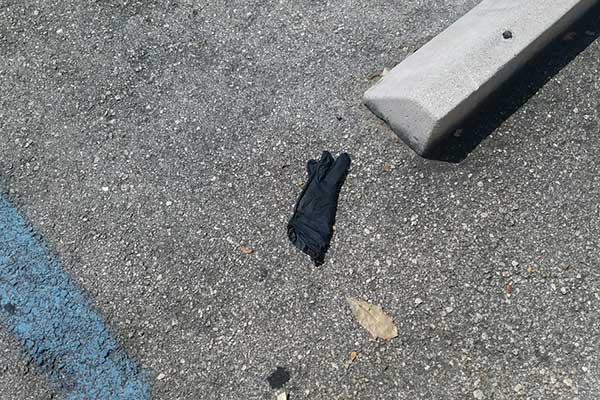 Gloves found in the parking lot at Dunkin Donuts.