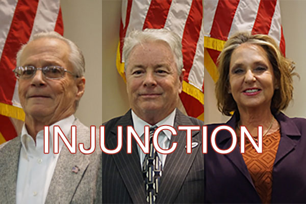 Injunction filed against Charles Mauti, Damien Gilliams, and Pamela Parris.